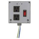Functional Devices (RIB) PSPW2RB10 Enclosed Power Control Cntr 10A Breaker/Switch, 120Vac, 2 outlets, wires