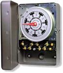 Paragon Time Controls / Uni-Line 7007-00 4PST-4 NO, Double Duty Clocks, Metal (Indoor)
