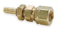 Parker Hannifin Corp. - Brass Division 22CABH44 Parker 1/4&quot; barbed bulkhead fitting 1/4 barb x 1/4 ** Image