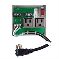 Functional Devices (RIB) PSM2RB10 UPS Interface Board 10A Breaker/Switch 120Vac 2 outlets; power cord Image