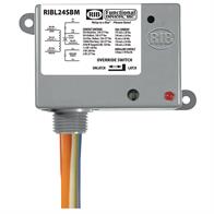 Functional Devices (RIB) RIBL24SBM Enclosed Relay Latching 20Amp 24Vac/dc with switch + aux contact Image