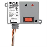 Functional Devices (RIB) RIBU1SNC DISCONTINUED Enclosed Relay 10Amp SPST-NC + Override 10-30Vac/dc/120Vac Image