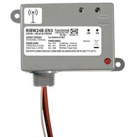 Functional Devices (RIB) RIBW24BEN3 EnOcean 902 Mhz Enclosed Relay 20Amp 24Vac 2-Way Wireless Dry-Cont. Input Image