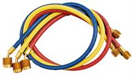 Ritchie Engineering Co., Inc. / YELLOW JACKET 21983 36" 3-PAK, Yellow, Blue, Red, Plus II Hose, 45 deg Seal Right fitting Image